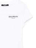 T-shirt per bambina Balmain Kids bianca con logo sul davanti BY8C61 Z3277 100NE BALMAIN KIDS 