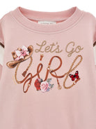 Felpa per bambina Monnalisa Kids rosa con stampa grafica 19H600RU 8006 094F MONNALISA KIDS 