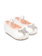 Scarpe primi passi per neonata Aruna Seth Odette bianco con decorazione in cristalli ODETTE 020 ARUNA SETH KIDS 