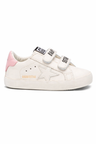 Sneakers per neonati Golden Goose Kids bianche con dettaglio tallone rosa F00534F007129 11410 GOLDEN GOOSE KIDS 