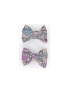 Ferma capelli per bambina Bonpoint azzurri a fiori con fiocco C06GHAW00001 556 BONPOINT KIDS 