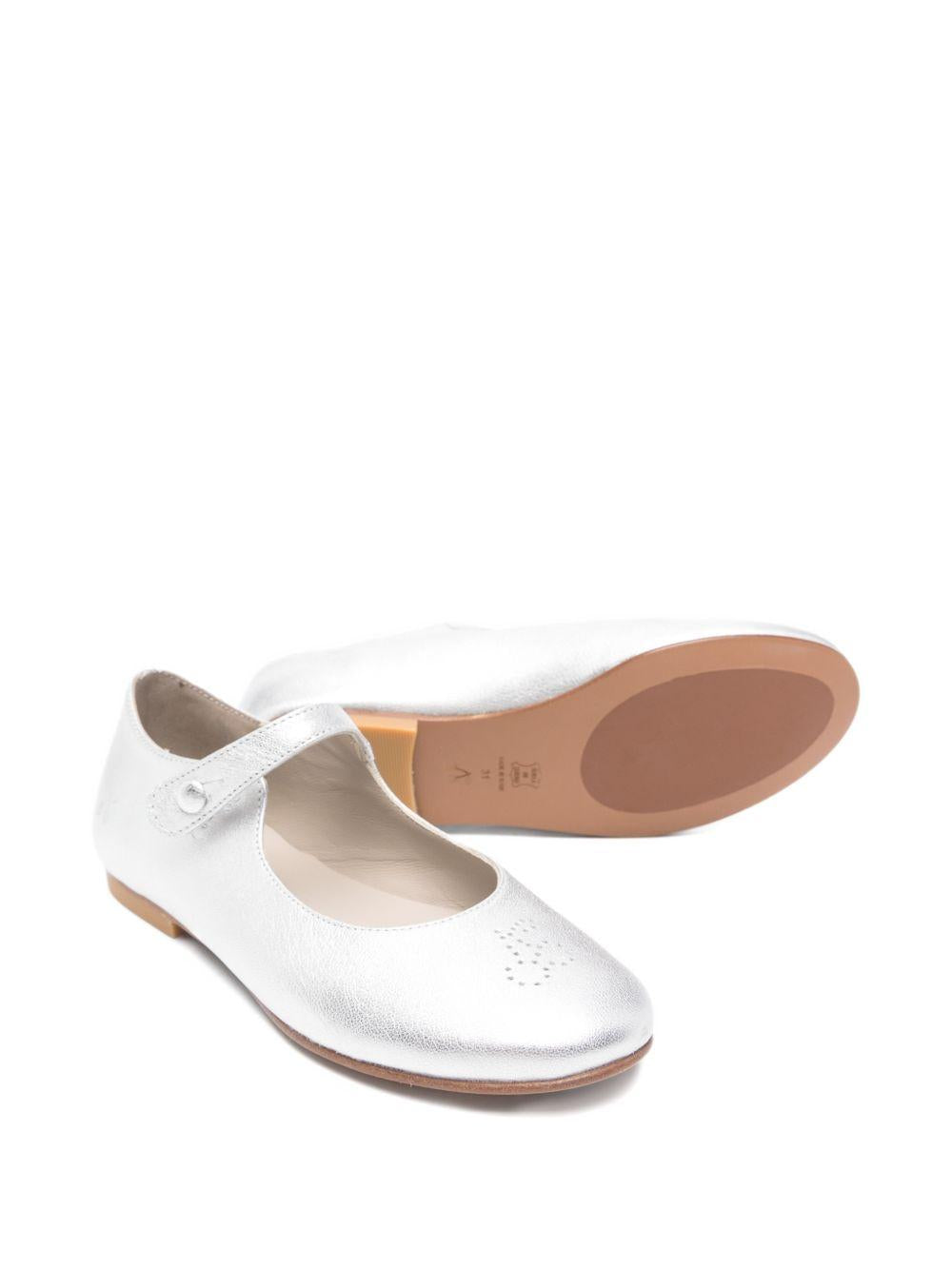 Ballerine per bambina Bonpoint argentate con dettaglio ciliegie S06GSOL00003 089 BONPOINT KIDS 