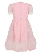 Abito in tulle con ruches per bambina Self-Portrait Kids rosa con bordo in pizzo RS25 793M P PINK SELF-PORTRAIT KIDS 