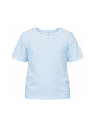 T-shirt per bambini MC2 Saint Barth Kids azzurro con logo sulla manica ALE0002 00555L MC2 ST. BARTH KIDS 
