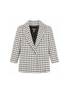 Blazer per bambina Balmain Kids bianco e nero con design in tweed BZ2A94 E0253 102AG BALMAIN KIDS 