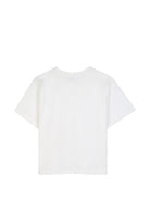 T-shirt per bambina Kenzo Kids bianca con applicazione Boke Flower sul petto K62190 117 KENZO KIDS 
