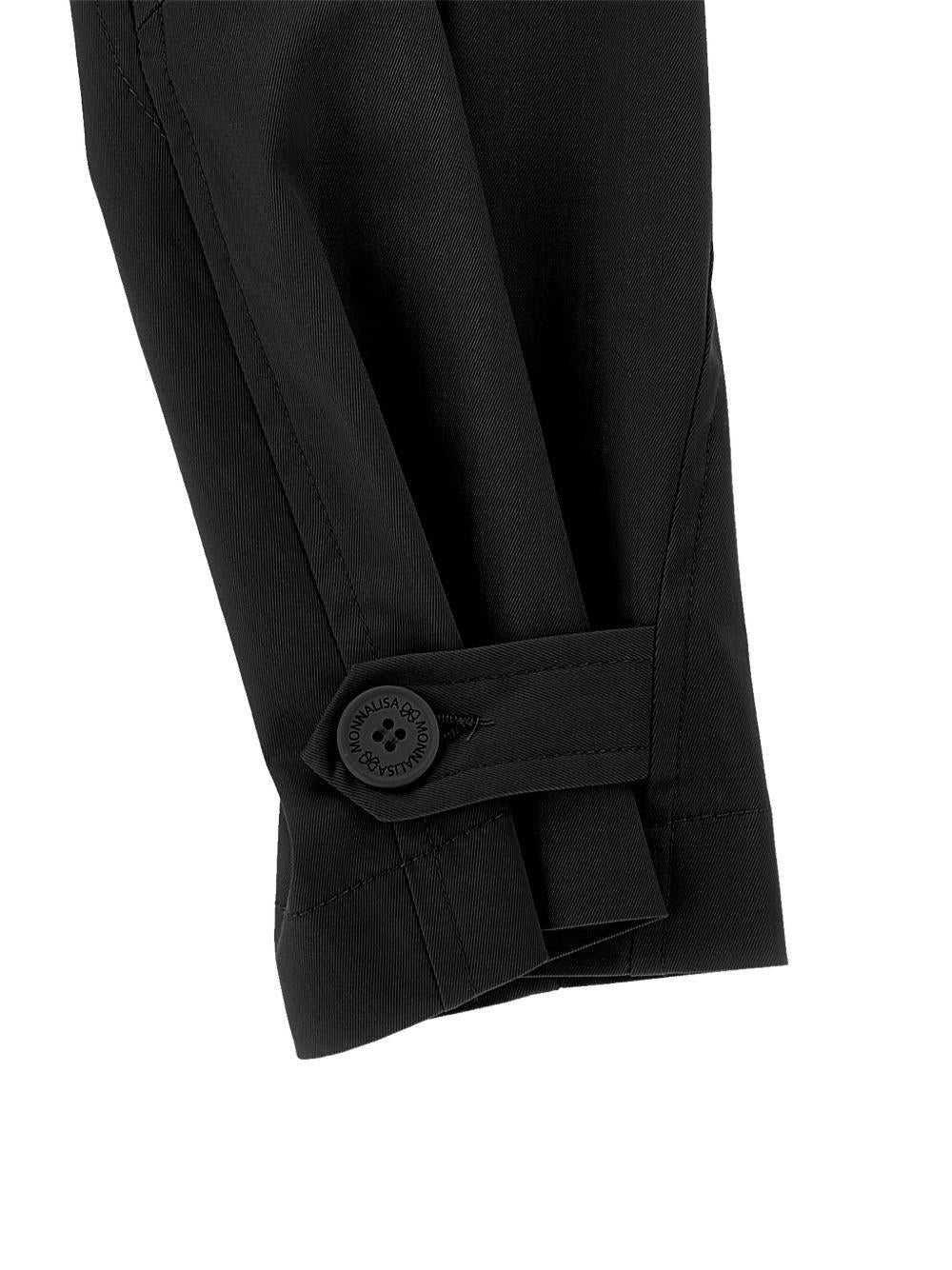 Pantaloni per bambina Monnalisa neri con vita elasticizzata 17G402 7301 0050 MONNALISA 