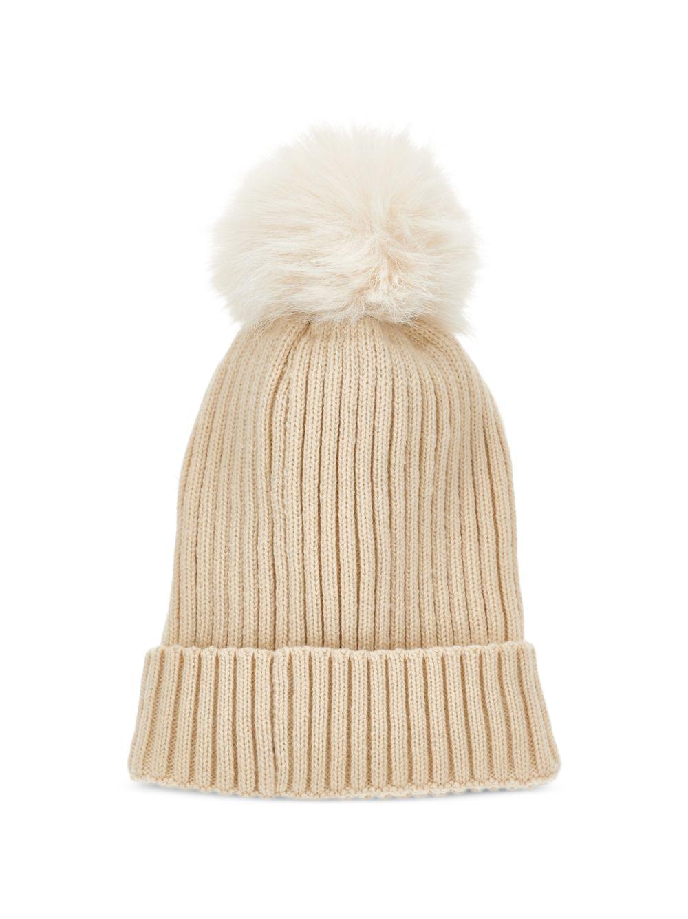 Cappello per bambina Monnalisa Kids beige con orsetto applicato 19H009 8064 029F MONNALISA KIDS 