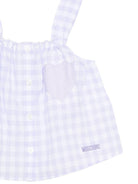 Top per bambina Moschino Kids viola con motivo a quadri HDC02GN0N07 83661 MOSCHINO KIDS 