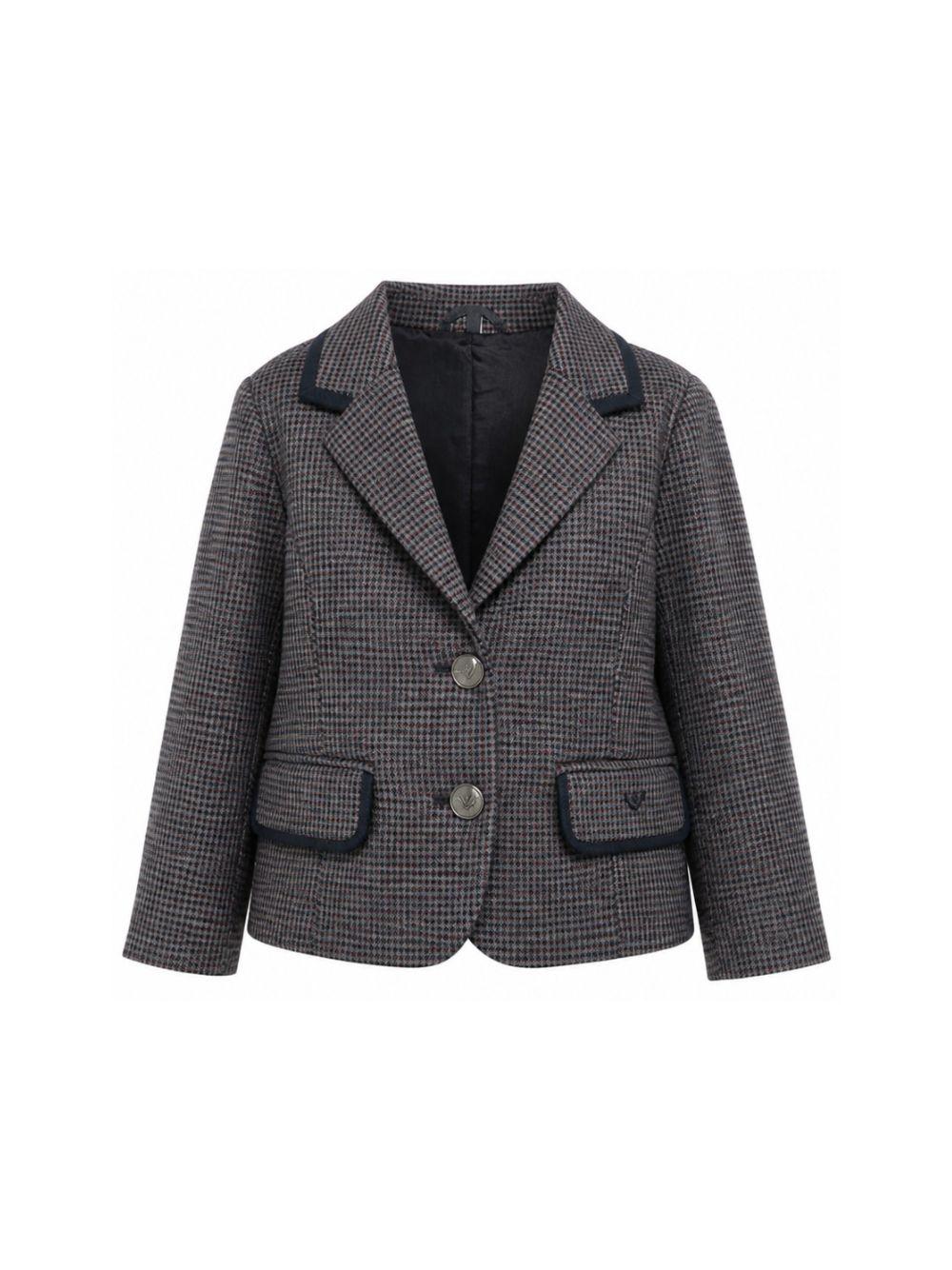Giacca per bambina Emporio Armani Kids multicolore con motivo pied de poule EG000948 AF26957 F8045 EMPORIO ARMANI KIDS 