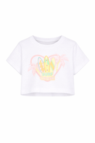 T-shirt per bambina Billieblush bianca con stampa grafica U21951 10P BILLIEBLUSH KIDS 
