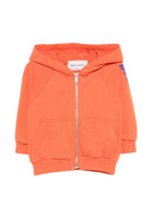 Felpa per neonato Bobo Choses arancione con logo sulla manica a contrasto B126AB045 811 BOBO CHOSES KIDS 
