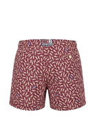Costume da bagno per bambino MC2 Saint Barth Kids bordeaux con stampa geco JEA0022 04033L MC2 ST. BARTH KIDS 