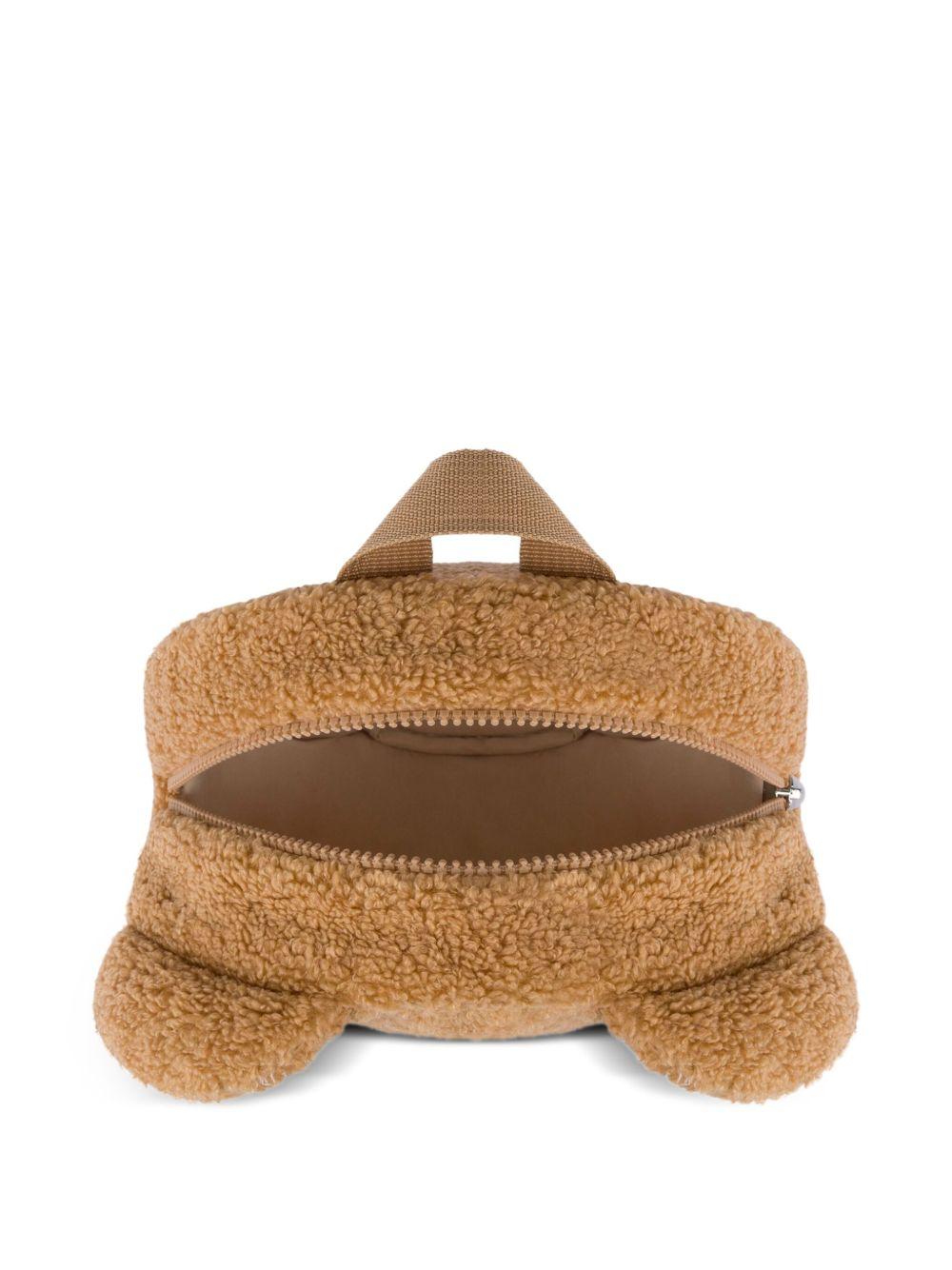 Zaino per bambini Moschino Kids marrone con motivo Teddy Bear MUX05ELIA00 20351 MOSCHINO KIDS 