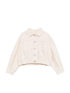 Giacca denim per bambina Simonetta bianca con bottoni SY2A27 D0112 105BC SIMONETTA KIDS 