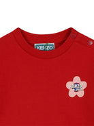 Abito per neonata Kenzo Kids rosso con stampa a fiori con logo K61273 968 KENZO KIDS 
