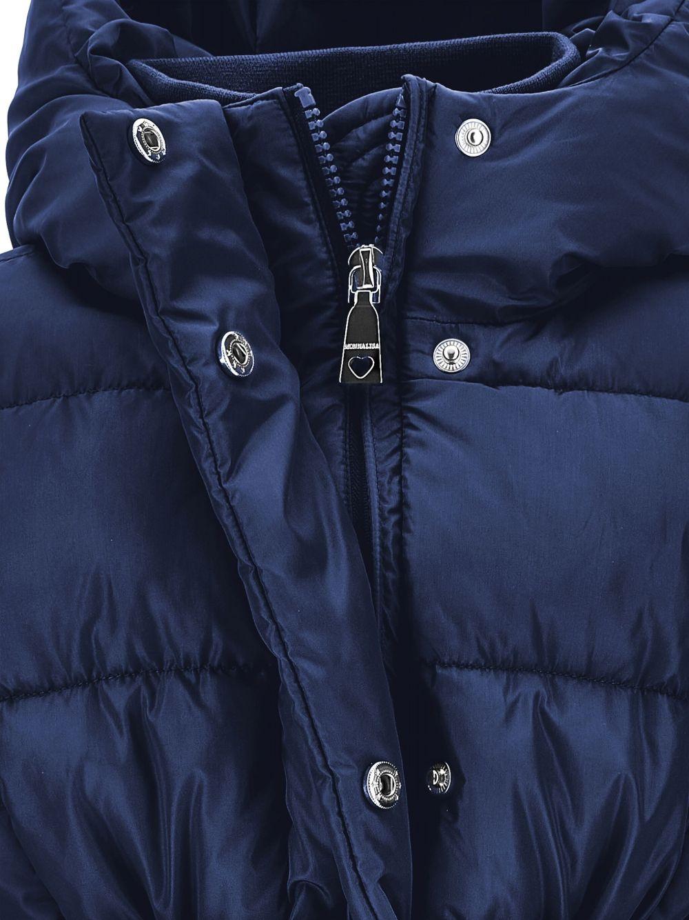 Piumino per bambina Monnalisa blu con cappuccio 17F101 6020 056D MONNALISA 