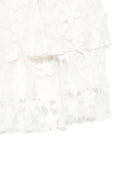 Gonna per bambina Balmain Kids bianca con dettagli floreali all-over BY7A91 U0263 100 BALMAIN KIDS 