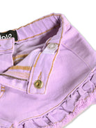 Shorts Agnetha per bambina Molo viola con rifinitura con ruches 2S26H114 5640 MOLO KIDS 