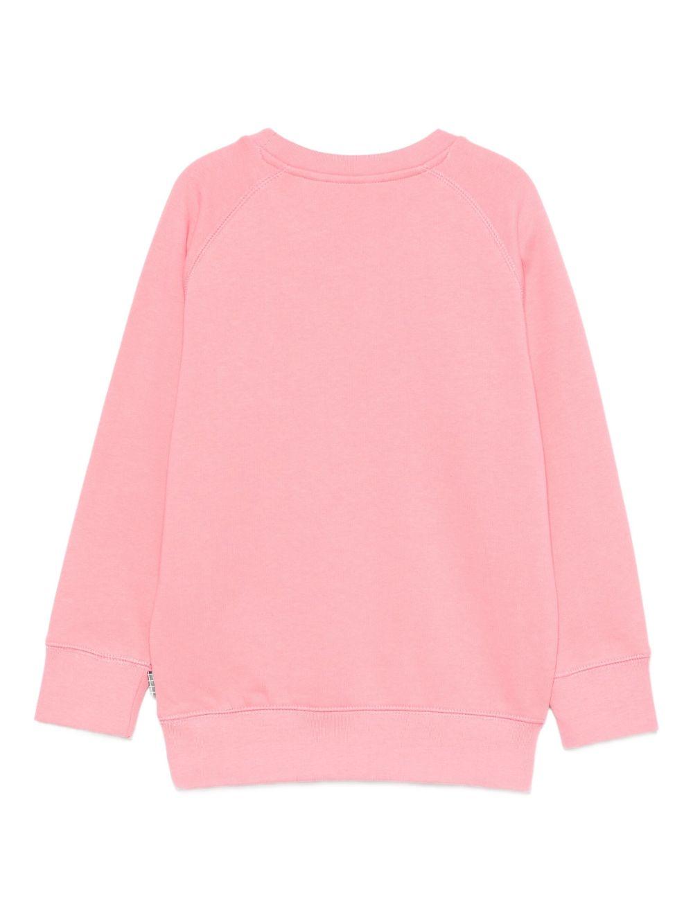 Felpa per bambina Molo rosa con faccia sorridente 6W25J201 8896 MOLO 