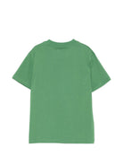 T-shirt per bambino Stella McCartney Kids verde con logo in rilievo TY8S21 Z0434 714 STELLA McCARTNEY KIDS 