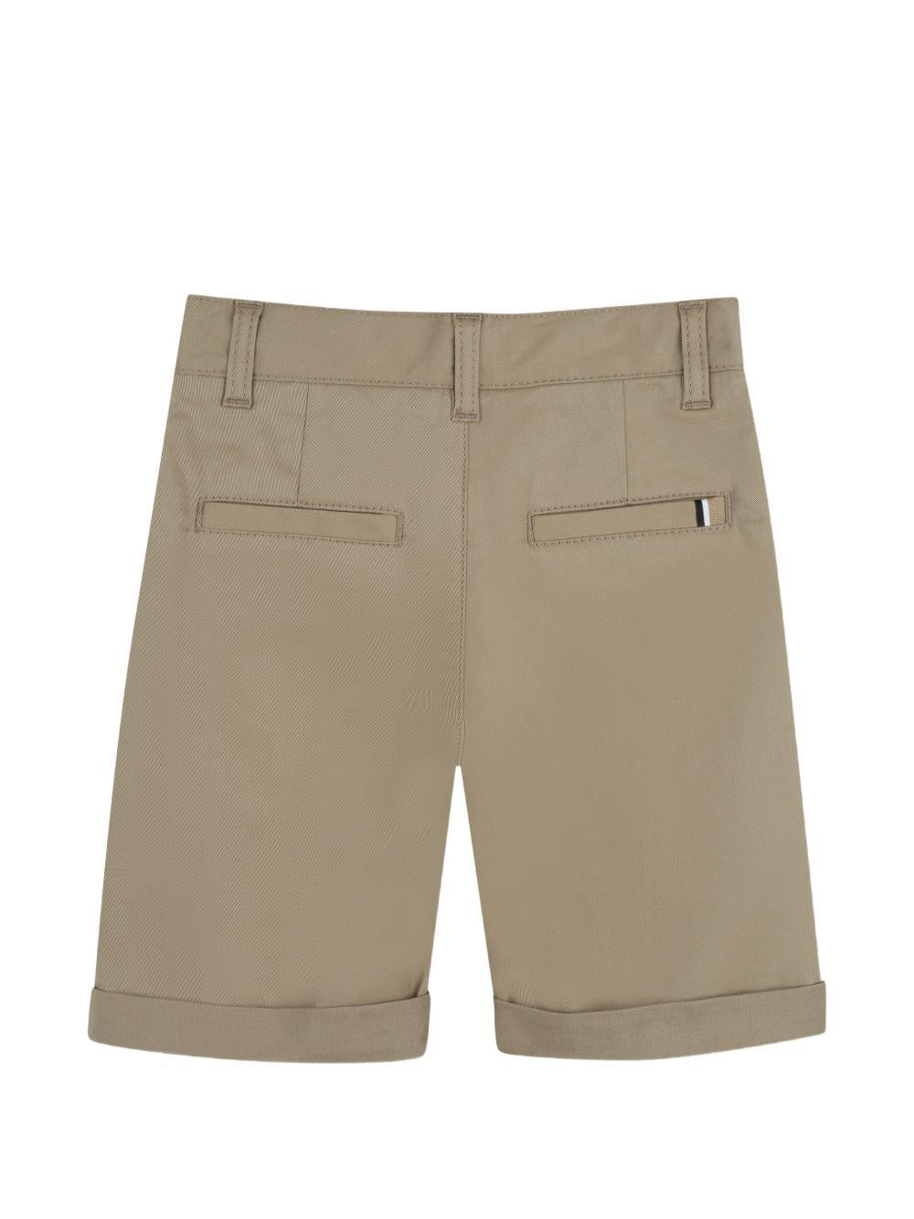 Shorts per bambino Boss Kids marrone chiaro con risvolto J52921 295 BOSS KIDS 