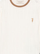 Maglione per neonato Trussardi Kids bianco con lavorazione in maglia TIA26084MA OFF-WHITE TRUSSARDI KIDS 