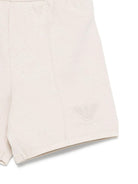 Shorts per neonato Emporio Armani Kids beige con dettaglio logo EB001121 AF20698 U1156 EMPORIO ARMANI KIDS 