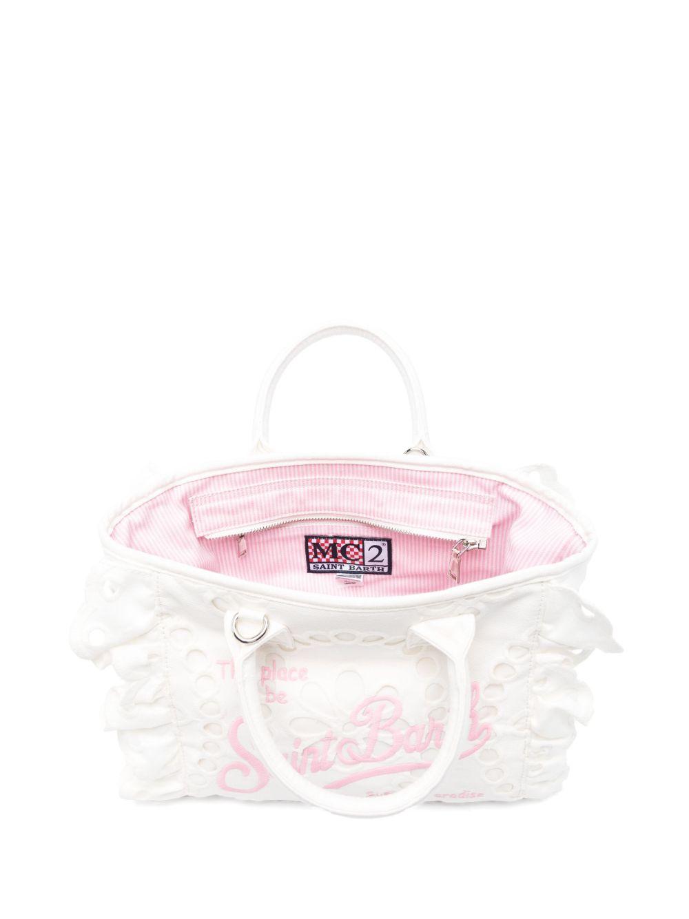 Borsa Colette MC2 Saint Barth bianca in pizzo sangallo COL0027 00410L MC2 ST. BARTH KIDS 