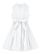 Abito per bambina Monnalisa bianco con dettaglio con fiocco 17G901 7116 0099 MONNALISA KIDS 