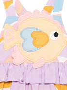 Abito per neonata Stella McCartney Kids multicolore con applicazione pesciolino TY1092 Z3442 999MC STELLA McCARTNEY KIDS 
