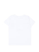 T-shirt per bambino MSGM Kids bianca con stampa logo sul davanti S6MSUNTH266 001 MSGM KIDS 