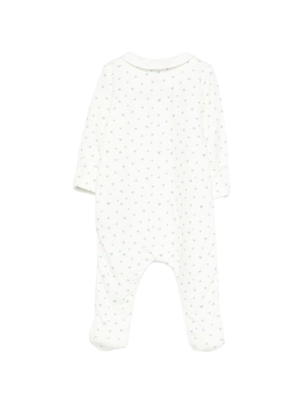 Tutina per neonati Petit Bateau bianca con stampa a cuori A0F2L 01 PETIT BATEAU KIDS 