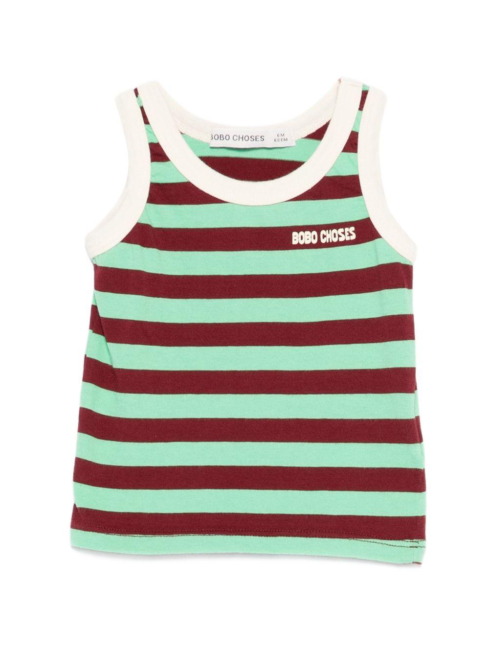 Canotta per neonato Bobo Choses multicolore con design a righe B126AB020 991 BOBO CHOSES KIDS 