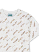 Abito per bambina Kenzo Kids bianco con stampa logo all-over K61850 117 KENZO KIDS 