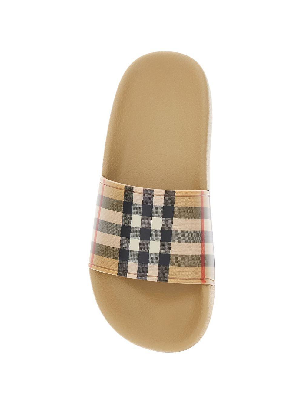 Sandali per bambino Burberry Kids beige con motivo a quadri 8114805 B9368 BURBERRY KIDS 