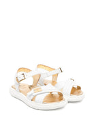 Sandali per bambina Elisabetta Franchi La Mia Bambina bianchi con placca logo dorata F1A2E0552009 2139 ElISABETTA FRANCHI KIDS 
