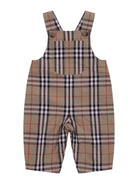 Set tre pezzi per neonato Burberry Kids beige con caratteristico motivo Vintage Check 8117965 B9368 BURBERRY KIDS 