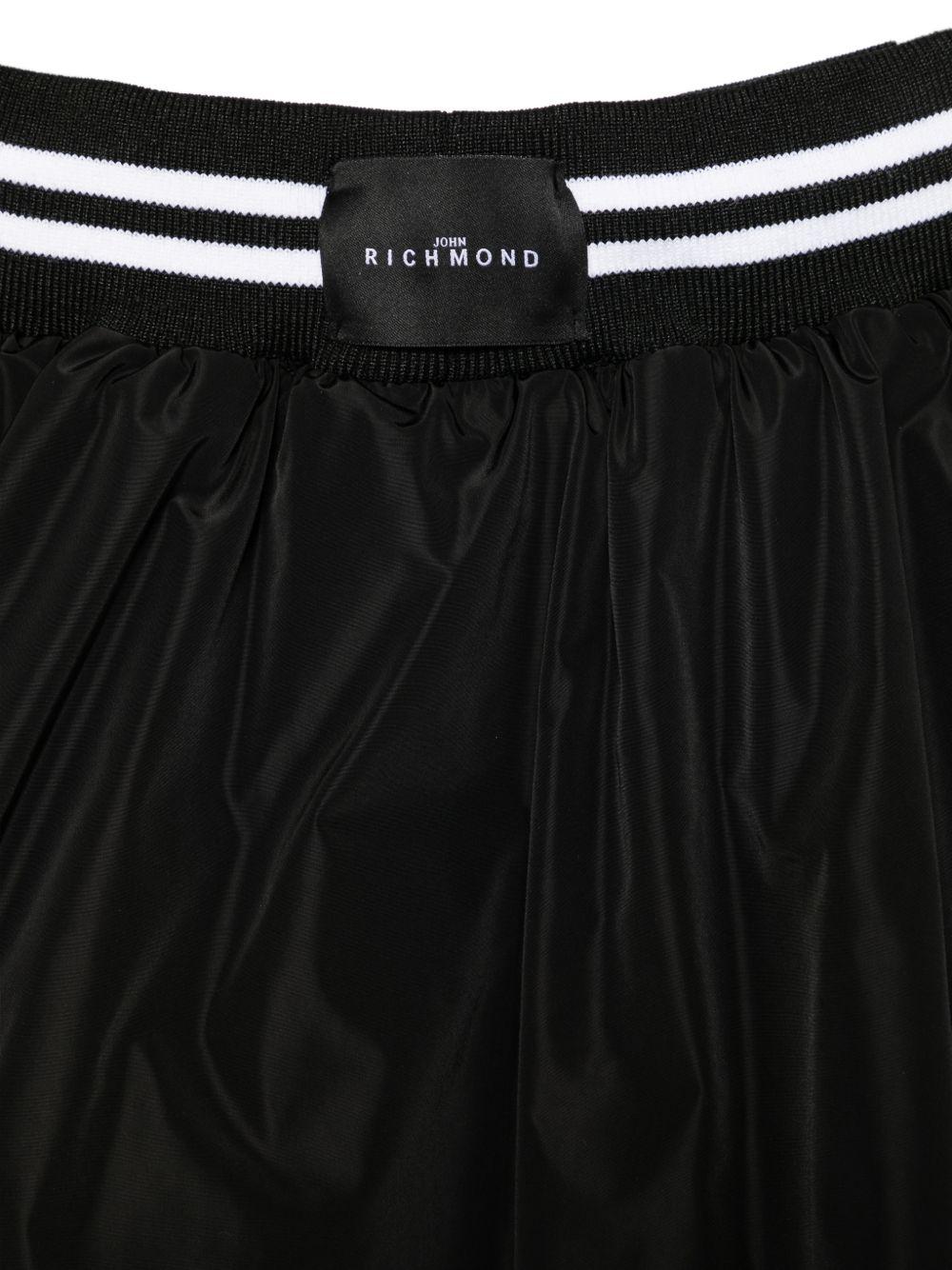 Minigonna per bambina John Richmond Junior nera con vita elasticizzata RGP26105GO BLACK JOHN RICHMOND JUNIOR 