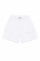 Shorts per bambina Moschino Kids bianchi con coulisse HDQ020LDA25 10101 MOSCHINO KIDS 