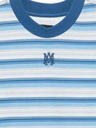 T-shirt per bambino Amiri Kids blu con design a righe ACTOJR1034 420 AMIRI KIDS 