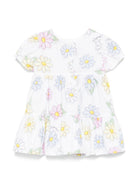 Abito per neonata Monnalisa bianco con stampa a fiori 31E911 5663 0099 MONNALISA 