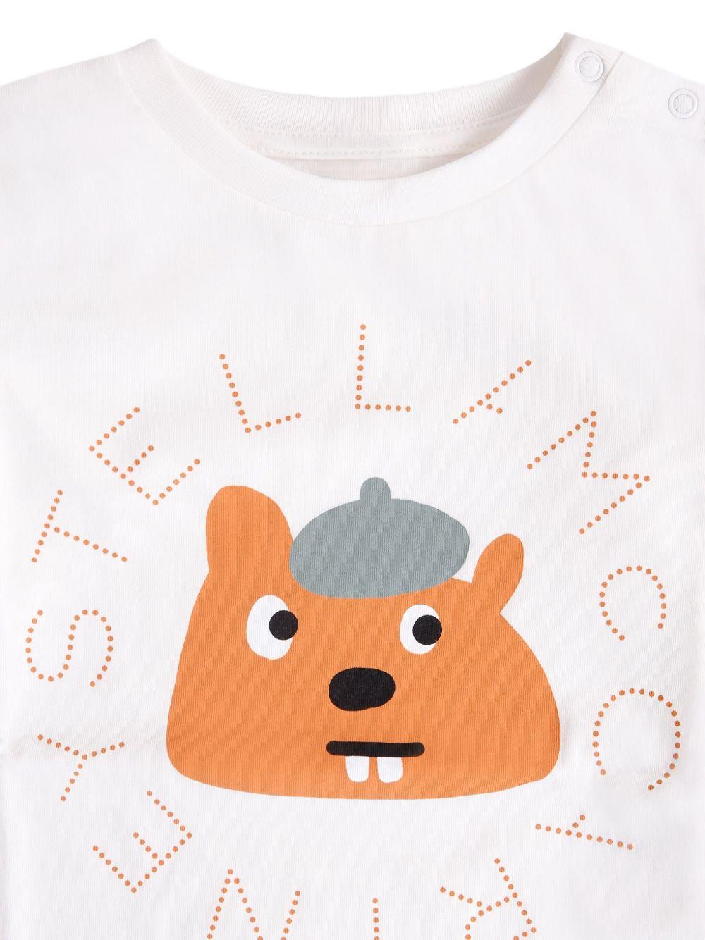 T-shirt per neonati Stella McCartney Kids bianco a maniche lunghe TX8590 Z0434 101 STELLA McCARTNEY KIDS 