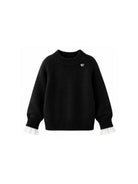 Maglione per bambina Monnalisa Kids nero con design lavorato a maglia 17H601 8060 0050 MONNALISA KIDS 