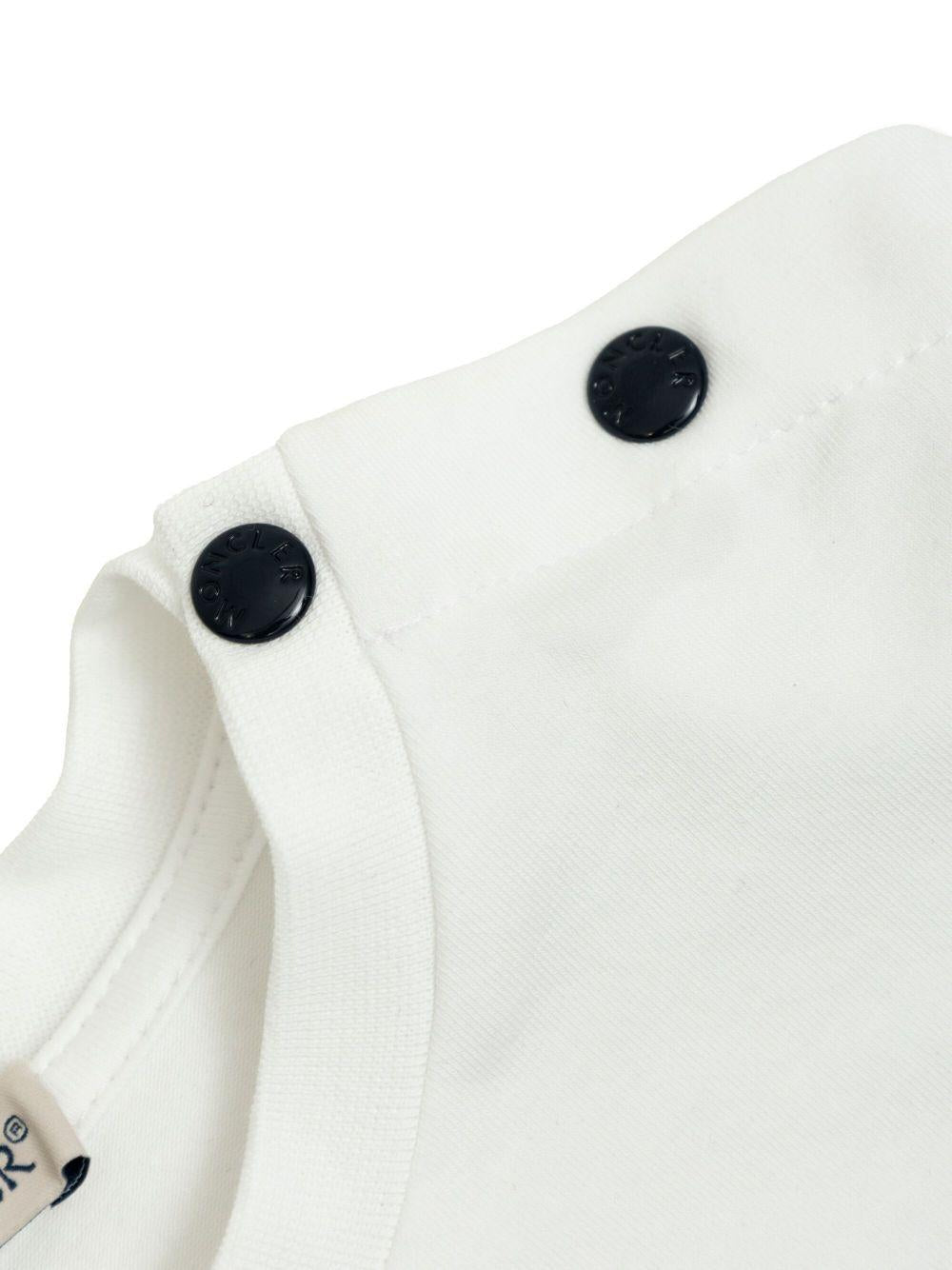 Set t-shirt e shorts per neonato Moncler Enfant multicolore con stampa logo sul davanti L19518M0000989AUM 002 MONCLER KIDS 