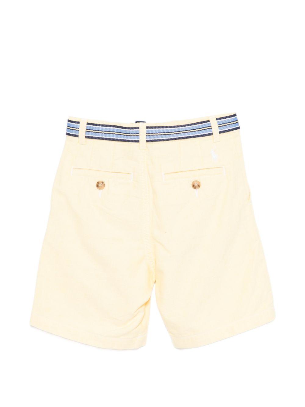 Shorts per bambino Polo Ralph Lauren Kids giallo con cintura a righe 322963291 501 Ralph Lauren kids 