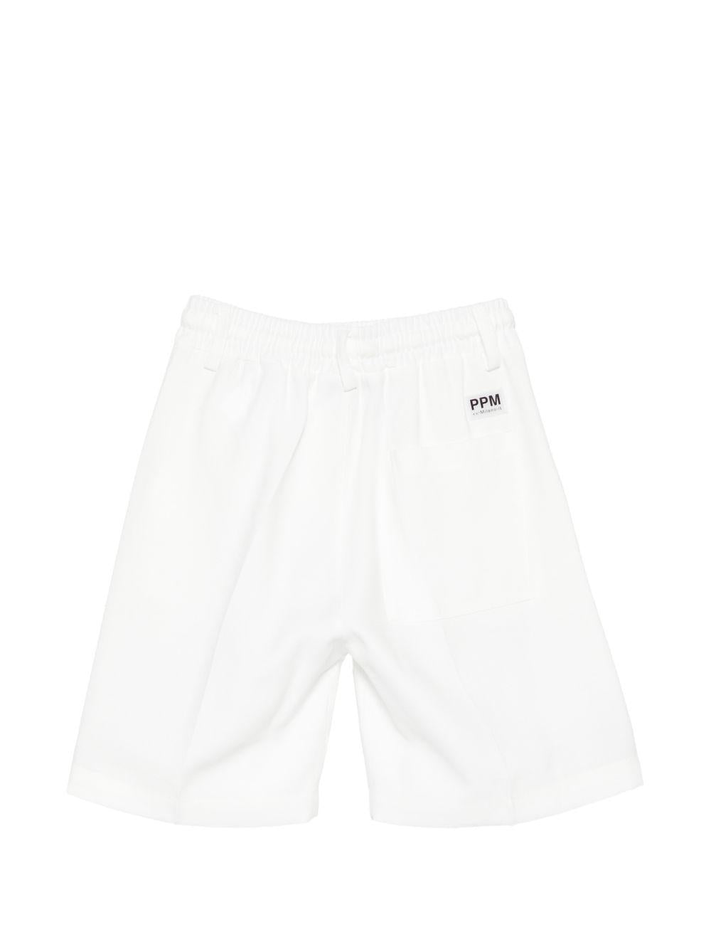Shorts per bambino Paolo Pecora Kids bianco gesso con coulisse PP4303 GESSO PAOLO PECORA KIDS 