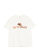 T-shirt per bambino Etro Kids bianca con dettaglio logo sul davanti GY8P71 Z3672 102 ETRO KIDS 