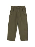 Pantaloni per bambino Givenchy Kids verde con logo ricamato sul retro H31402 653 GIVENCHY KIDS 