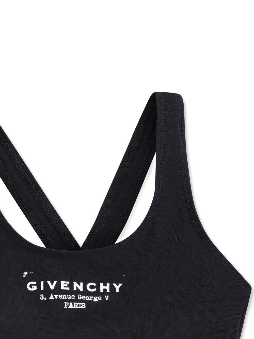 Bikini per bambina Givenchy Kids nero con stampa logo H31218 09B GIVENCHY KIDS 